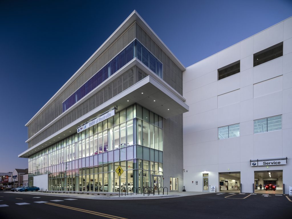 Exterior image of new BMW of Rockville dealership.