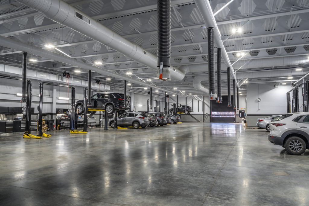 Service and parts department at Fairfax Mazda.