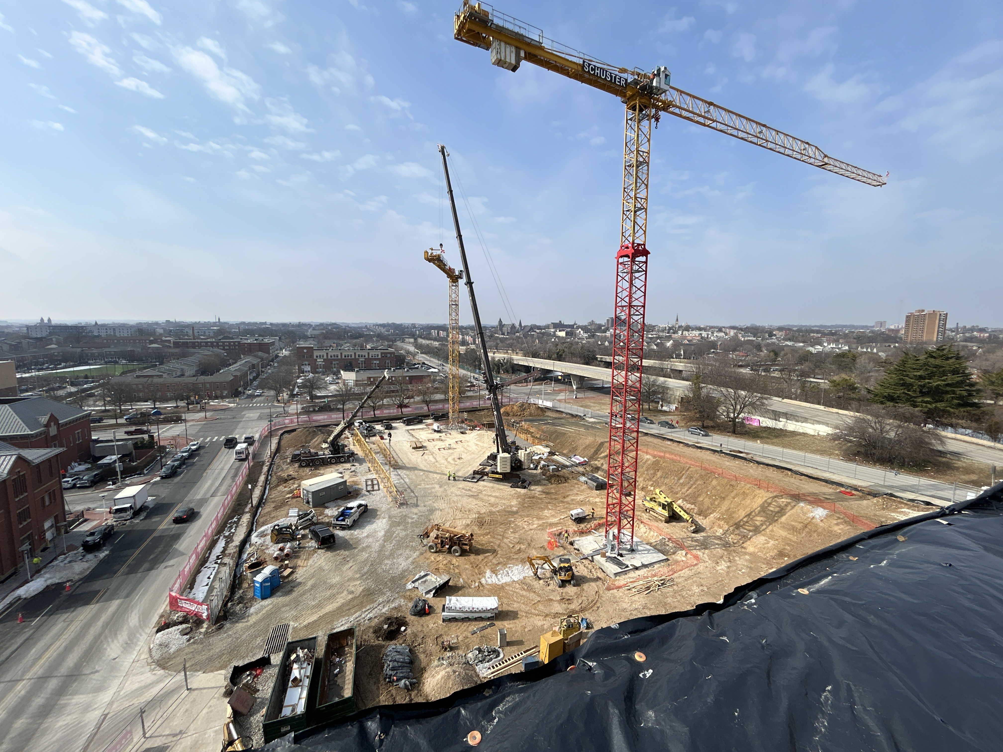 Cranes Rise Over Baltimore for Maryland Department of Health Parking Garage Project
